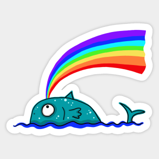 rainbow wale Sticker